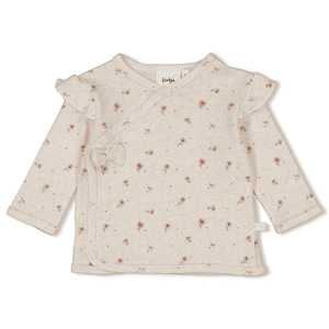 Sweet Poppy natuur gemêleerd wikkel shirt