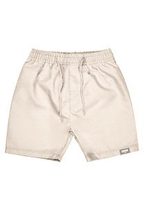 Badeshorts ensfarget beige