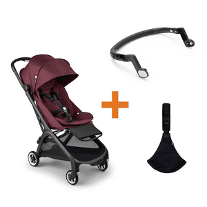 Buggy Butterfly complete Dark Cherry Set inklusive Bauchbügel und Wildride Kindertrage Black