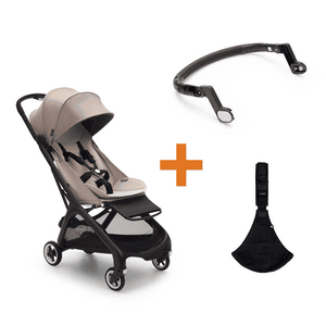 Buggy Butterfly complete Desert Taupe Set inklusive Bauchbügel und Wildride Kindertrage Black