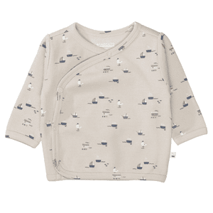 Wickelshirt warm beige gemustert