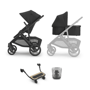 Geschwisterwagen Vista V3 Jake Charcoal inkl Mitfahrbrett und Getränkehalter