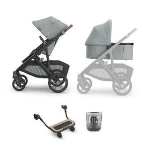 Geschwisterwagen Vista V3 Kenzi Mystic Aqua inkl Mitfahrbrett und Getränkehalter