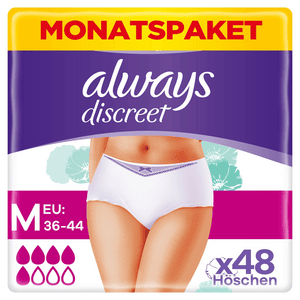 Inkontinenz-Höschen Gr. M Normal, 48 Höschen (4 x 12 Stück)