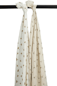 Baby Ginkgo Swaddle 2er Pack OffWhite/SoftSand