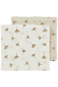 Baby Ginkgo Mullwindeln 2er Pack White/Soft Sand