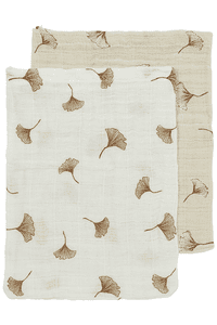 Baby Ginkgo Waschhandschuhe 2er Pack Off White/Soft Sand