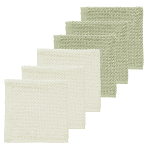 Baby Popcorn Spucktücher 6er Pack Naturel/Soft Olive