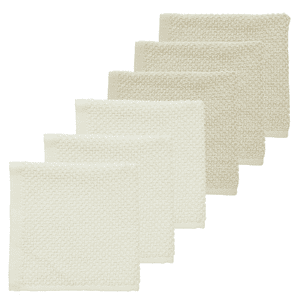 Baby Popcorn Spucktücher 6er Pack Naturel/Soft Sand