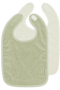 Babero bebé palomitas - lote de 2 - Naturel/Soft Olive
