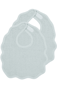 Baby Popcorn Lätzchen - 2er Pack - Frottee - Grey Blue