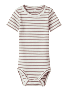 Kortärmad body Nbnbani Deauville Mauve