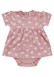 TBody mit Kleid  MAGIC GIRL (GOTS) dunkelrosa/alloverbedruckt