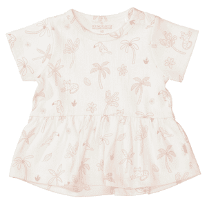 Túnica cotton cream estampado