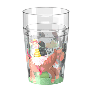 Glitzerbecher Prinzessin & Pferd, Motiv 1