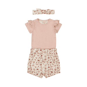 3-delat babyset Light Coral