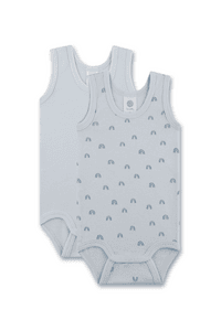 Body ärmellos Doppelpack blau