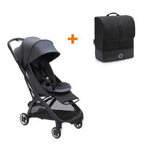 Buggy Butterfly complete Black/Stormy Blue inklusive gratis Transporttasche