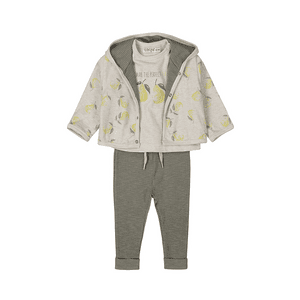 3-tlg. Set Dusty Green