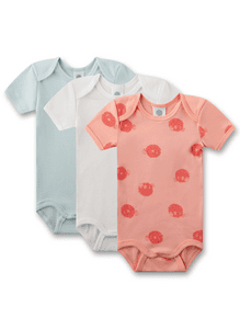 Body 3er-Pack orange/weiß/hellblau