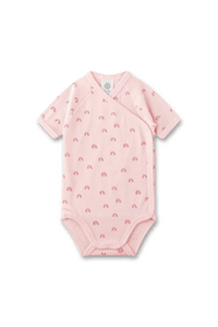 Lyhythihainen wrap bodysuit vaalea ruusu