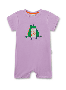 Strampler Frosch violett