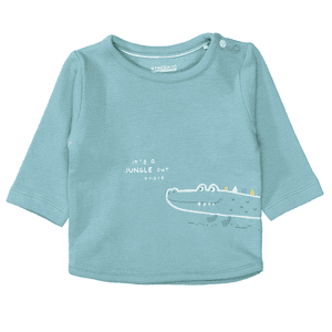 Shirt washed petrol strukturiert