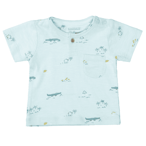 T-Shirt bright mint gemustert