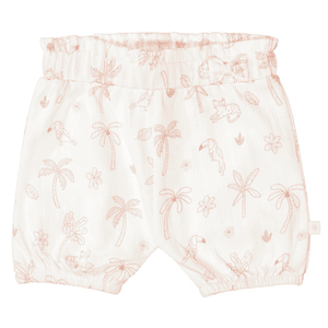 Shorts cotton cream gemustert