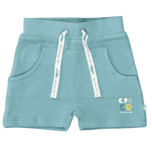 Shorts washed petrol strukturiert