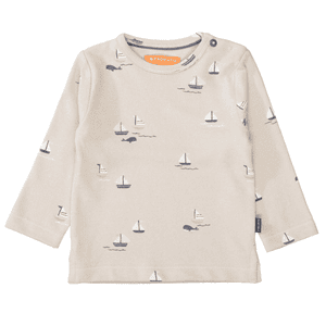 Shirt warm beige gemustert