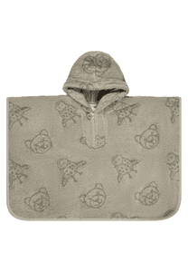 Badeponcho lion leo stone grey