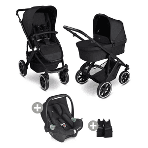 Kombikinderwagen Salsa 5 Air coal inkl. Adapter und Babyschale Tulip black 2025