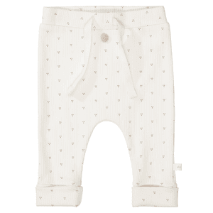 Leggings light cream gemustert