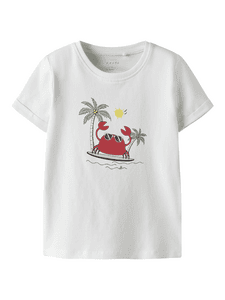 T-Shirt Bright White Crab surf