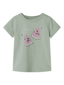 T-Shirt Nbfjada Aqua Gray