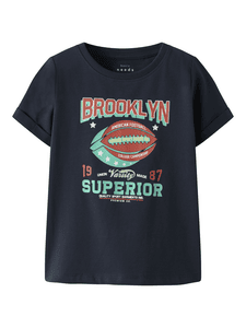 T-Shirt Nmmvux Navy Blazer Football