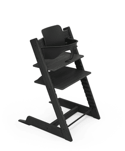 Tripp Trapp Hochstuhl Oak schwarz + Baby Set V2 schwarz