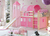 Lit toboggan mezzanine enfant Kasper pin naturel rose/rose vif, tour 90x200 cm