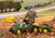 Traktor z ładowarką i przyczepą John Deere 023110
