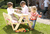 Table de pique-nique enfant Nicki pour 4 bois, bancs à dossier