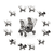 Poussette double Zoom camel, 2 nacelles sport, 2017