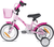 Kinderfiets Pink Hawk 12 inch roze-wit