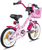 Kinderfiets Pink Hawk 12 inch roze-wit