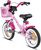 Kinderfiets Pink Hawk 12 inch roze-wit