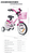 Kinderfiets Pink Hawk 12 inch roze-wit