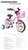 PINK HAWK Kinderfahrrad 12'' ab 3 Jahre mit Stützräder in Rosa & Weiß