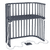 Beistellbett Boxspring schiefergrau