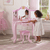 Prinsesse sminkebord med stol
