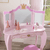 Prinsesse sminkebord med stol